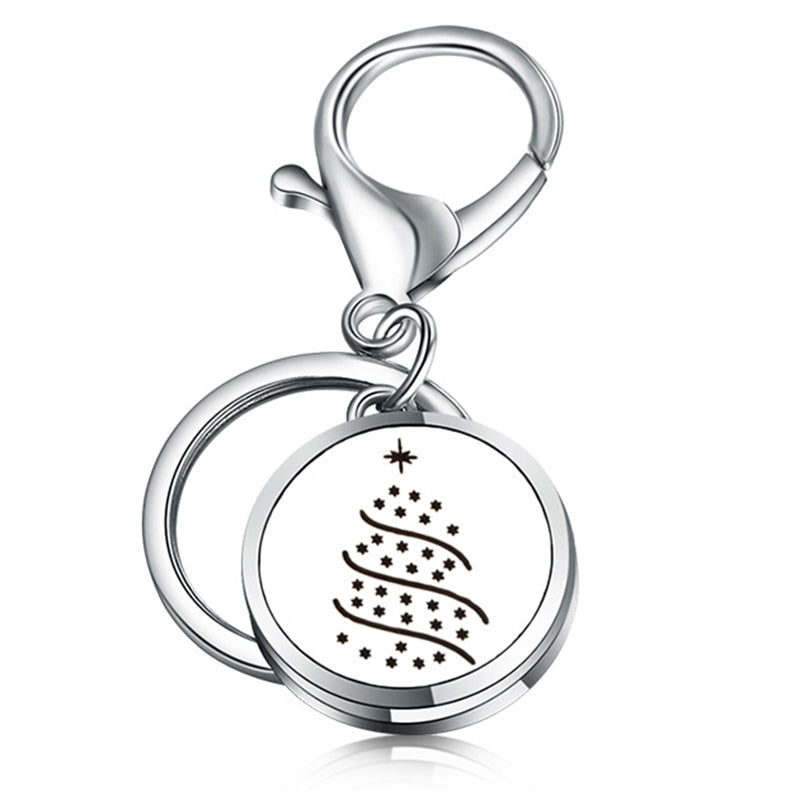 Perfume Keychain Stainless Steel Essential Oil Perfume Aromatherapy Key Chain