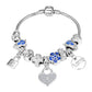 Elegant Heart Charms Bracelet: Exquisite Crystal Beads Bracelet & Bangles, Perfect for Women's Fashion Jewelry Collection