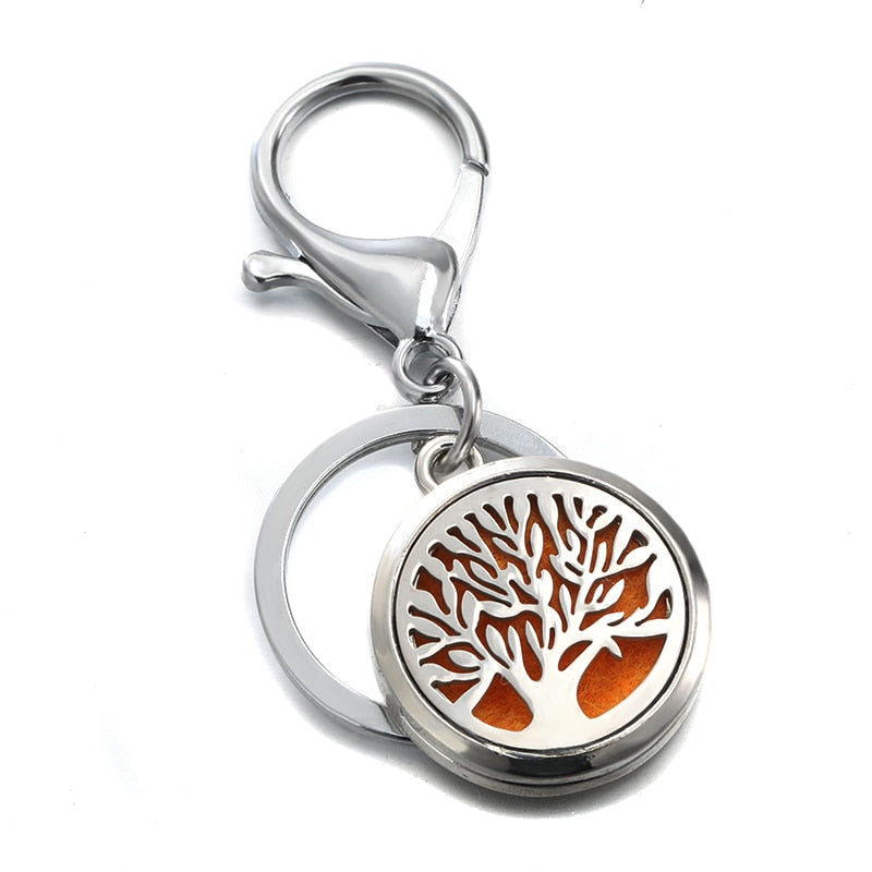 Perfume Keychain Stainless Steel Essential Oil Perfume Aromatherapy Key Chain