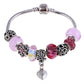 Elegant Heart Charms Bracelet: Exquisite Crystal Beads Bracelet & Bangles, Perfect for Women's Fashion Jewelry Collection