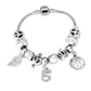 Elegant Heart Charms Bracelet: Exquisite Crystal Beads Bracelet & Bangles, Perfect for Women's Fashion Jewelry Collection