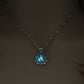 Moonlit Lotus Necklace: Enchanting Glow-in-the-Dark Pendant Necklace for Women, Inspired by the Beauty of the Night