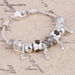 Elegant Heart Charms Bracelet: Exquisite Crystal Beads Bracelet & Bangles, Perfect for Women's Fashion Jewelry Collection