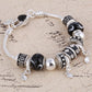 Elegant Heart Charms Bracelet: Exquisite Crystal Beads Bracelet & Bangles, Perfect for Women's Fashion Jewelry Collection