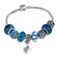 Elegant Heart Charms Bracelet: Exquisite Crystal Beads Bracelet & Bangles, Perfect for Women's Fashion Jewelry Collection