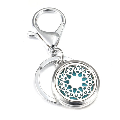 Perfume Keychain Stainless Steel Essential Oil Perfume Aromatherapy Key Chain