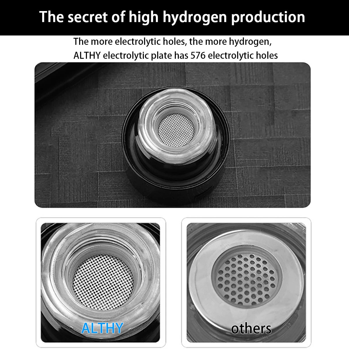 Revitalize Hydrogen-Infused Glass Water Bottle with Dual Chamber Ionizer for H2 Inhalation