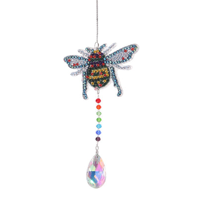 DIY Crystal Diamond Painting Wind Chime - Create Your Own Rainbow Light Chaser Sun Catcher Pendant