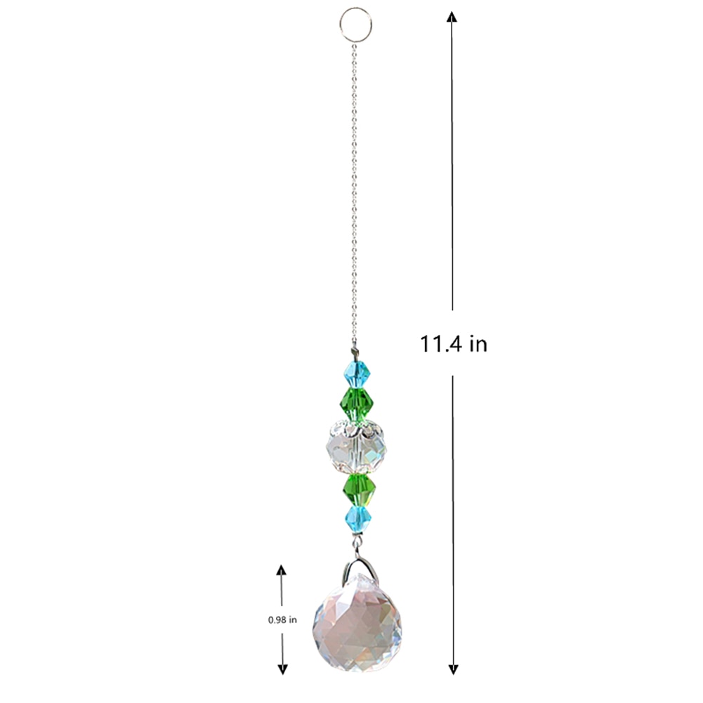 Hanging Crystal Windchimes - Handmade Life Tree Pendant Craft Chain for Window, Car, and Garden Decor