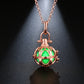 Exquisite Zircon Necklace with Angel Wings Aromatherapy Cage Pendant - Full Surround, High Quality, 16MM Music Ball, Perfume Lockets Jewelry for Women