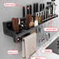 Multifunctional Aluminum Wall-Mounted Kitchen Spice Rack and Utensil Organizer