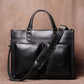 Genuine Leather Men's Shoulder Briefcase for 16-Inch Laptop