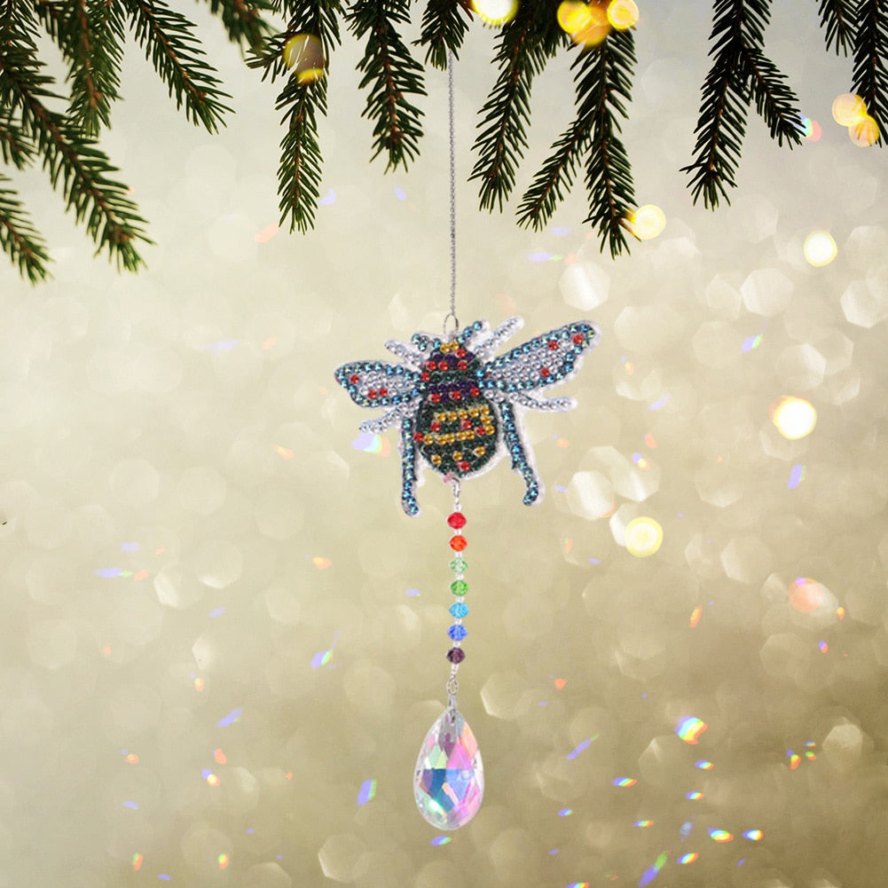 DIY Crystal Diamond Painting Wind Chime - Create Your Own Rainbow Light Chaser Sun Catcher Pendant