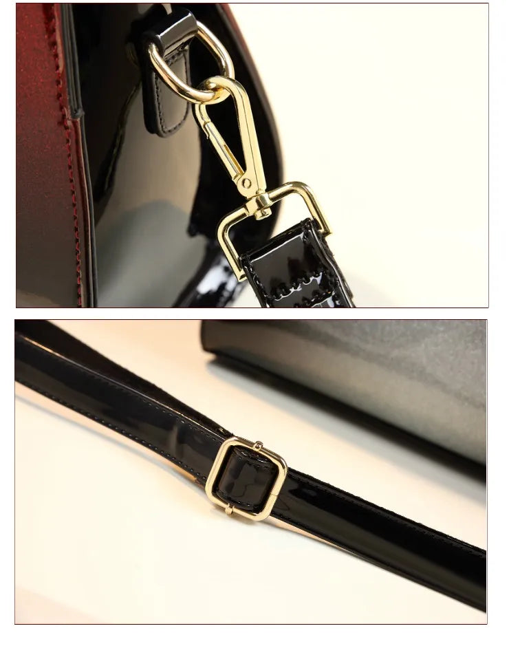 High-Quality Patent Leather Fashionable Women's Shoulder Bag