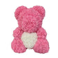 40cm Rose Teddy Bear Flower - Eternal Handmade Rose Bear