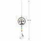 Hanging Crystal Windchimes - Handmade Life Tree Pendant Craft Chain for Window, Car, and Garden Decor