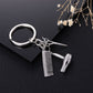 Chic Stylist's Delight Key Chain: Unique Hair Dryer Scissor Comb Pendant Key Ring for Fashion-Forward Individuals