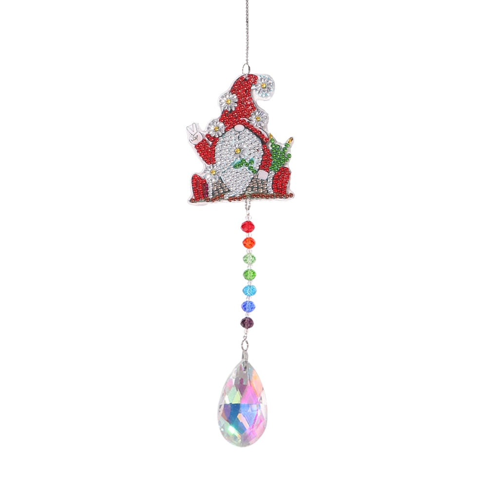 DIY Crystal Diamond Painting Wind Chime - Create Your Own Rainbow Light Chaser Sun Catcher Pendant