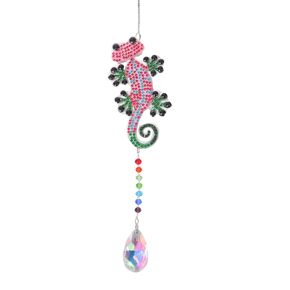 DIY Crystal Diamond Painting Wind Chime - Create Your Own Rainbow Light Chaser Sun Catcher Pendant