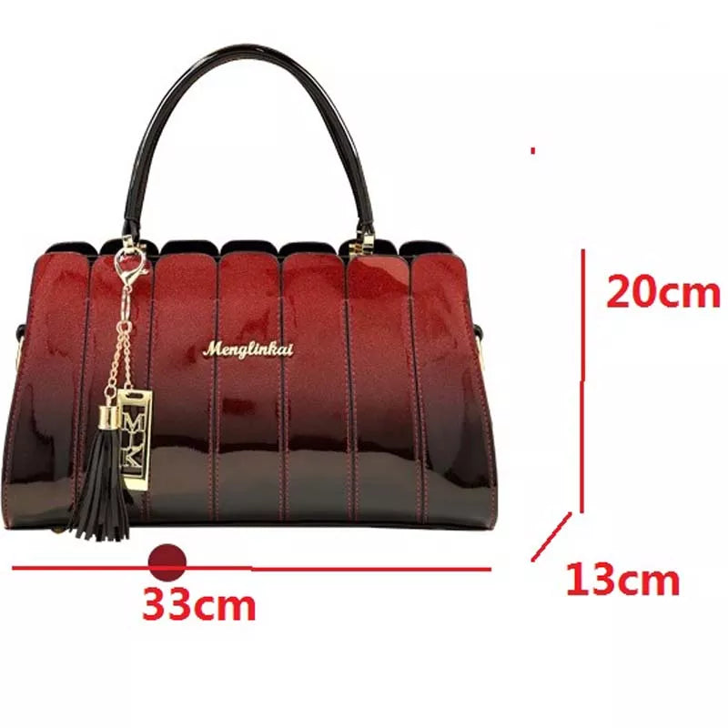 High-Quality Patent Leather Fashionable Women's Shoulder Bag