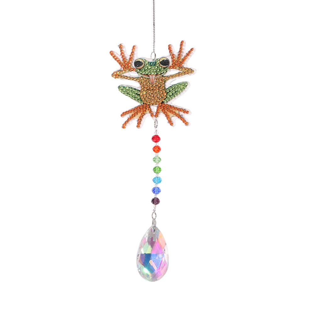 DIY Crystal Diamond Painting Wind Chime - Create Your Own Rainbow Light Chaser Sun Catcher Pendant