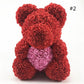 40cm Rose Teddy Bear Flower - Eternal Handmade Rose Bear