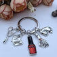 Nail Art Keychain with Nail Polish Nail Clippers Thoughtful Gift