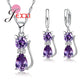 Silver Cute Cat Crystal Necklace Earrings Jewelry Sets For Women Girls Party Best Friend Gift Fashion Jewelry