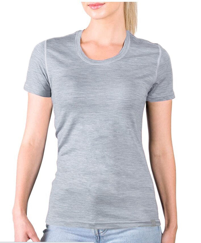 Premium Merino Wool Short Sleeve Women's Base Layer T-Shirt: 100% Merino Wool