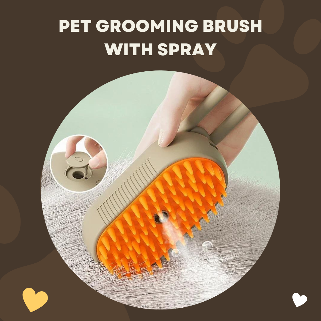 Cat Hair Grooming Steam Brush Rechargeable