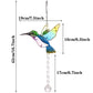 Colorful Crystal Sun Prisms Glass Chandelier Solar Hummingbird Wind Chimes - Vibrant Rainbow Hanging Catcher Ornaments