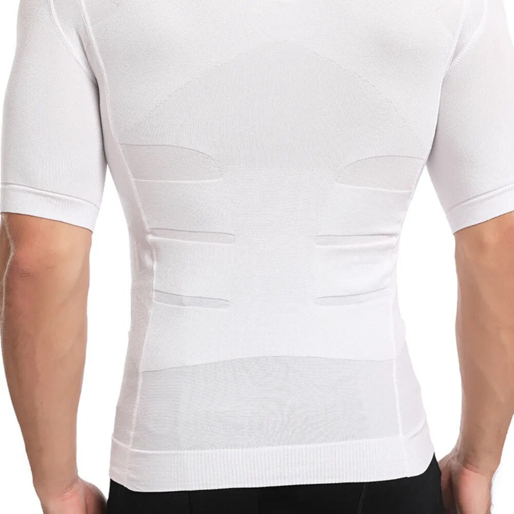 Quality Men's Slimming Compression Gynecomastia Undershirt for Tummy Control Shapewear, Confidence and Comfort