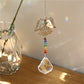 Crystal Sun Prisms Solar Hummingbird Owl Wind Chimes - Delight in the Enchanting Harmony of Nature's Beauty