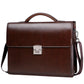 Stylish PU Leather Laptop Business Bag with Password Lock Professional Men's Diagonal Briefcase