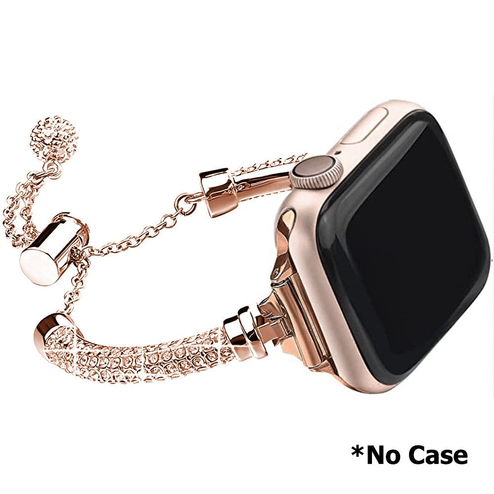 Apple Watch Band Sparkling Crystal Bracelet 38-44mm Strap For Women