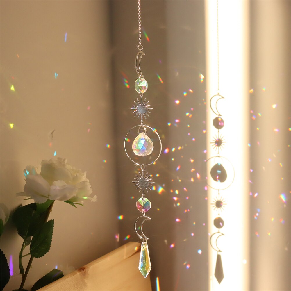 Crystal Diamond Wind Chime - Illuminate Your Space with Sparkling Light Catcher Ornaments