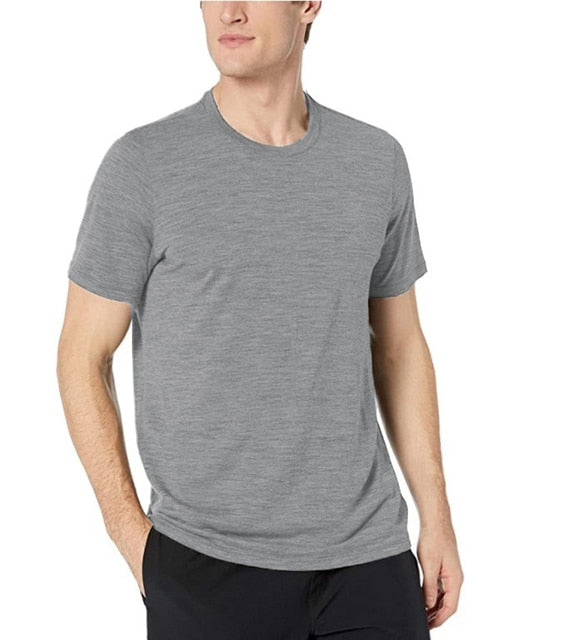 Ultra-Soft Merino Wool T-Shirt for Men: 100% Merino Wool Base Layer Shirt, 180G Breathable, Wicking, Anti-Odor, Fast Dry - USA Sizing