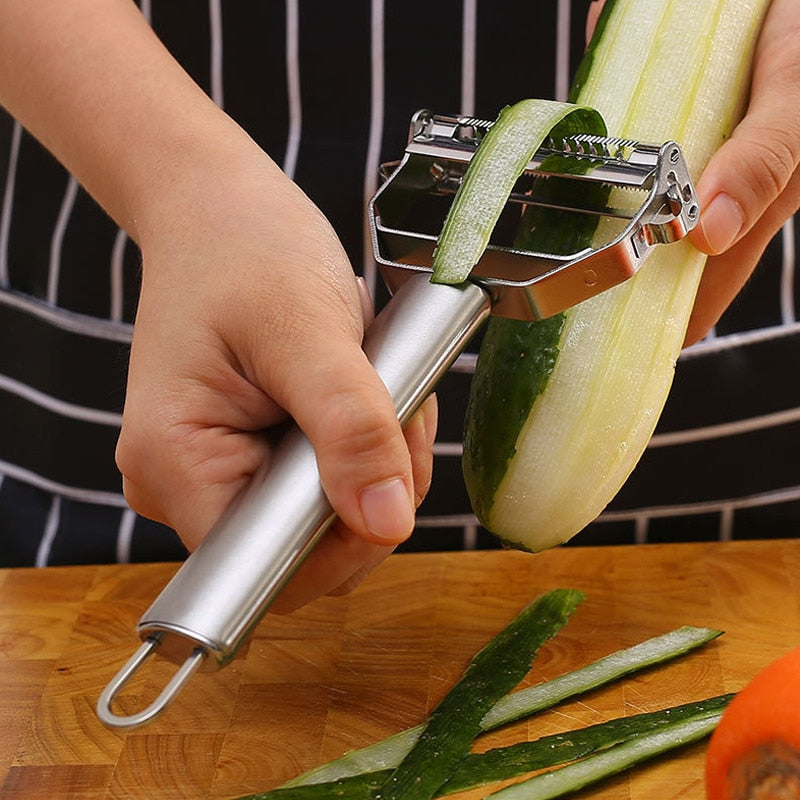 Peeler Stainless Steel Double-Head Multiple-Function Fruit And Vegetable Peeler