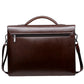 Stylish PU Leather Laptop Business Bag with Password Lock Professional Men's Diagonal Briefcase