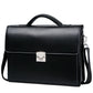 Stylish PU Leather Laptop Business Bag with Password Lock Professional Men's Diagonal Briefcase