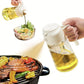 2-in-1 500ml Plastic Spray Oil Bottle Dispenser for BBQ, Kitchen Baking, and Picnic