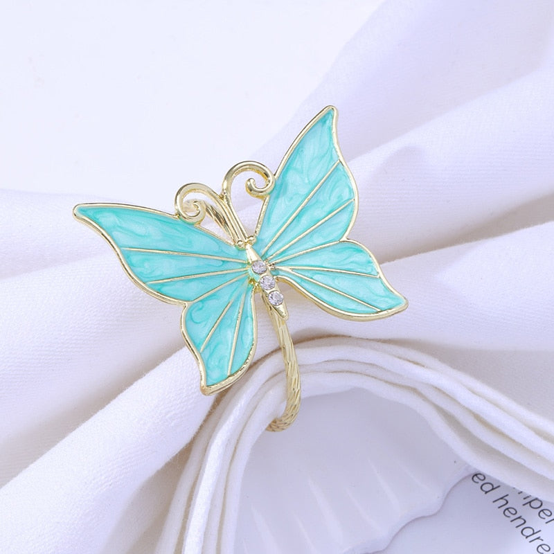 Butterfly Napkin Rings Hotel Napkin Buckles Home Dinner Napkin Holder Birthday Wedding Party Table Decorations