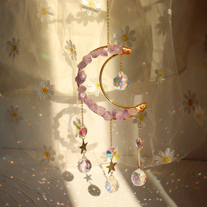 Crystal Pendant Sun Light Catcher Wind Chime - Bring Radiant Beauty and Serenity to Your Home and Garden