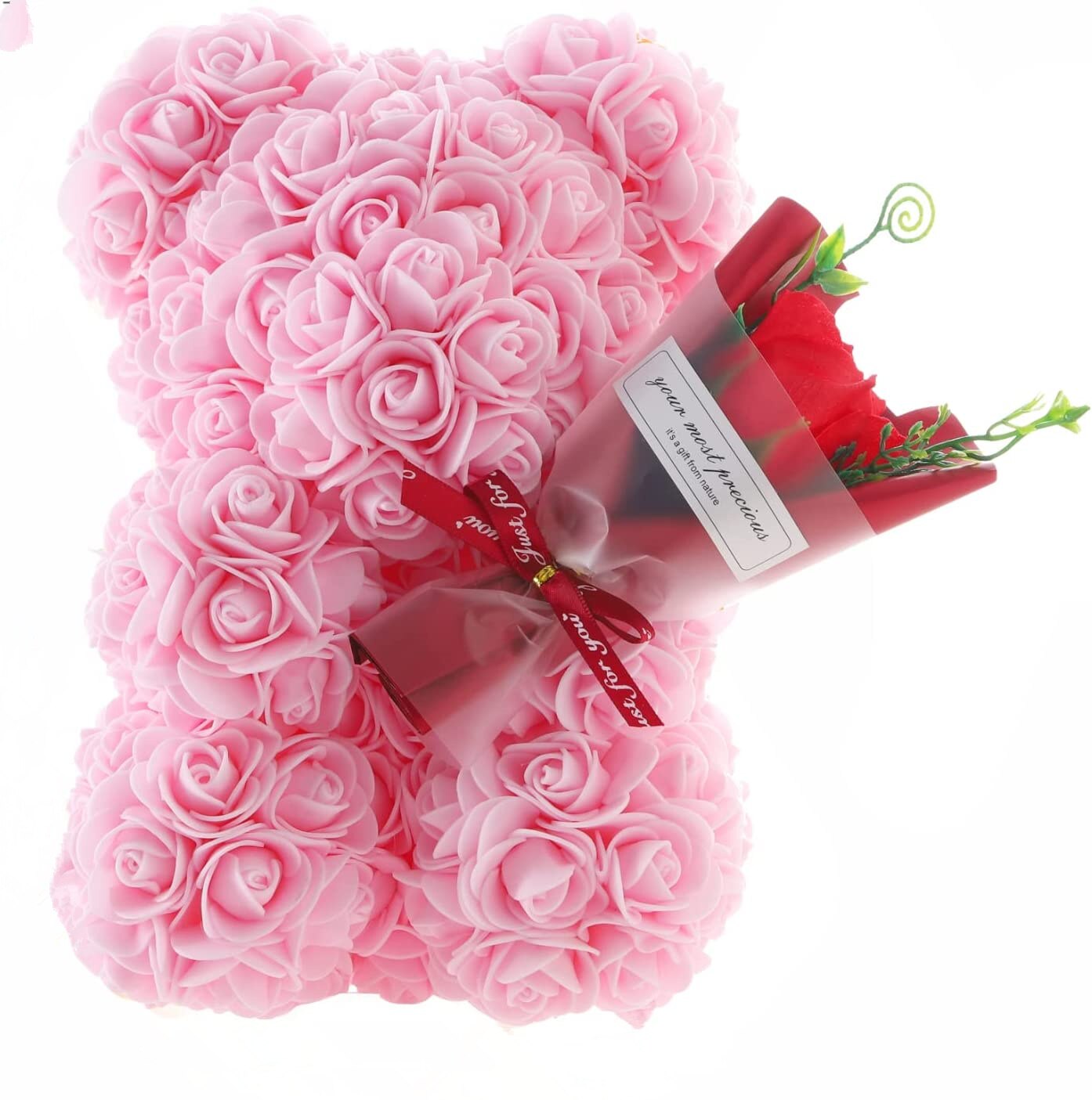 25cm Rose Bear in Gift Box