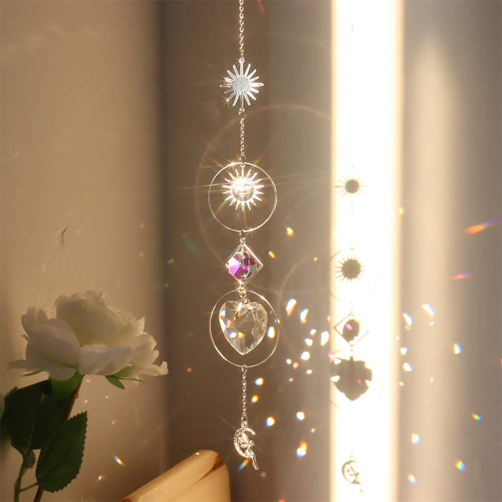 Crystal Diamond Wind Chime - Illuminate Your Space with Sparkling Light Catcher Ornaments