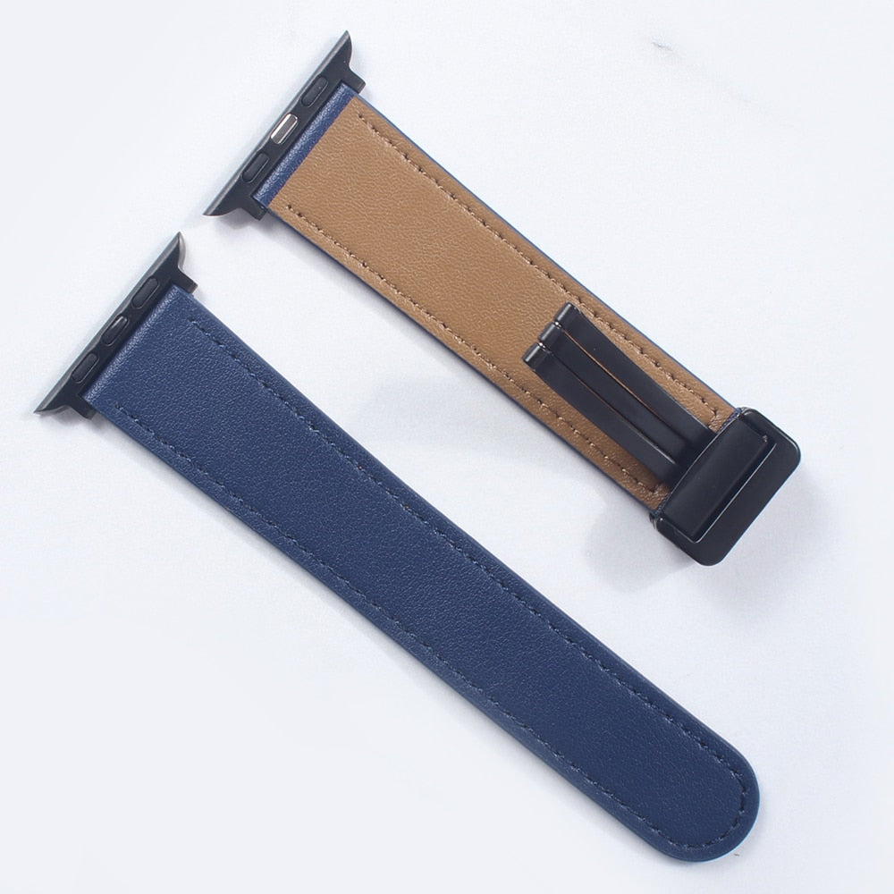 Apple Watch Band Leather Magnetic 38-49mm Buckle Bracelet