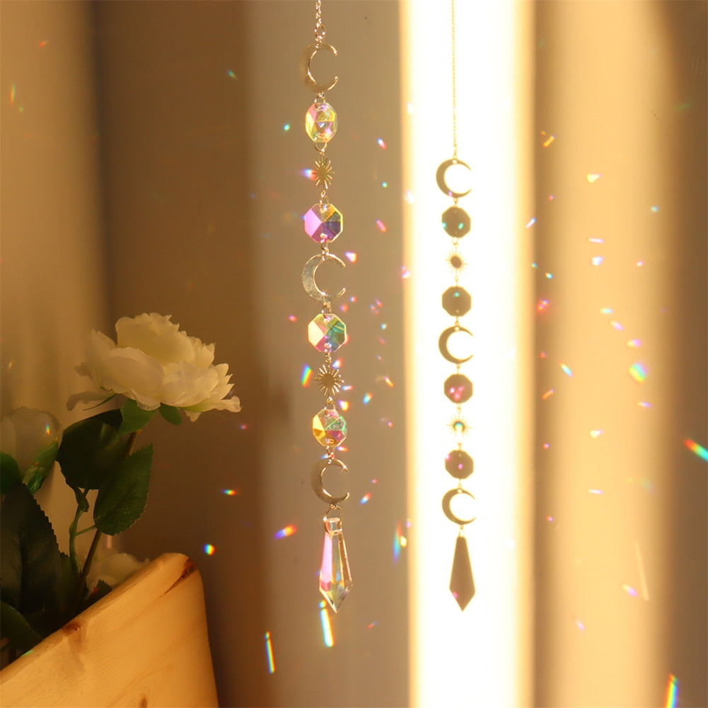 Crystal Diamond Wind Chime - Illuminate Your Space with Sparkling Light Catcher Ornaments