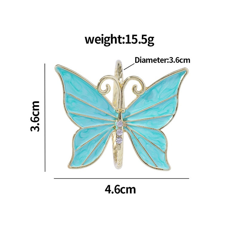 Butterfly Napkin Rings Hotel Napkin Buckles Home Dinner Napkin Holder Birthday Wedding Party Table Decorations