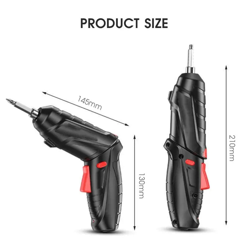 Cordless Screwdriver Set Mini Electric Drill Power Tool for Household Maintenance & Repair