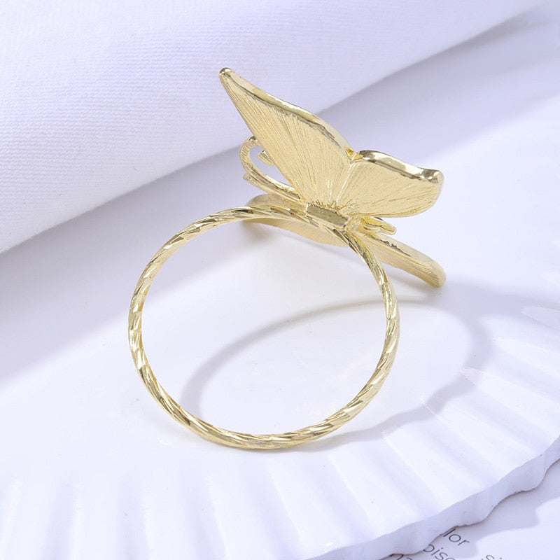 Butterfly Napkin Rings Hotel Napkin Buckles Home Dinner Napkin Holder Birthday Wedding Party Table Decorations